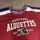 Vintage Montreal Alouettes Cfl Jersey Shirt Mens Medium Red Long Sleeve