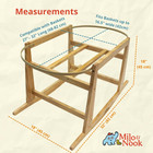 Baby Moses Basket Stand     Solid Pine Wood Structure  Sturdy  Safe   Light Weight
