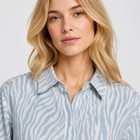 Michael Kors Pastel Blue Linen Hidden Button Shirt