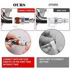 20pcs Air Compressor Hose Kit 1 4  Npt Quick Connect Air Fittings 25 Ft Recoil