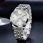 2026 Men Quartz Watch Stainless Steel Analog Luminous Date Waterproof Wristwatch