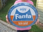 Fanta Orange Soda 12  Thermometer With Dome Glass Face Sign