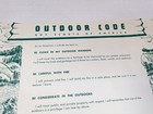 Vintage Boy Scouts Bsa Outdoor Code Paper Conservation Good Turn 1954 Original