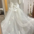 Vintage White Lace Wedding Dress With Puff Sleeves And Tulle Skirt