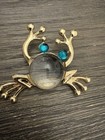 Designer Style Clear Jelly Belly Frog Brooch Nwot