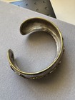 Vintage Mixed Metal Sterling Silver Cuff Bracelet 925 Mexico