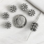 50 Pcs 9x2mm Silver Daisy Spacer Beads Bead Findings Diy Jewelry Making Spacers