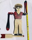 Antique Folk Art Rare Handmade Wooden Whirligig  dewey Boy  Sailor 