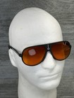 Vtg Sport Condor 007 Aviator Pilot Amber Lens Blue Blocking Sunglasses 80s