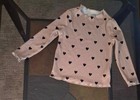 Gold Heart Print Knit 2-piece Unisex Baby Outfit Set Shirt   Pants 9-12m