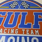 Vintage Gulf Gasoline Sign - Racing Automobile Porcelain Gas Pump Sign