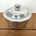 Vintage Wilton Columbia Pa Pewter Small Serving  Sugar Bowl W lid Stamped Butter