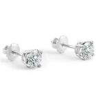 Screw Back 1 Ct T w  Genuine Diamond Studs Available In 14k White Or Yellow Gold
