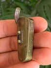 19c Antique Novelty Brass Vesta Case Match Safe Striker Violin Case Tobacciana