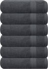 Machine Washable 6-piece Charcoal Grey Hand Towels - Eco-friendly Cotton Comfort