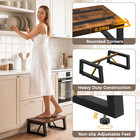 Step Stool   One Step Wooden Ladder Metal Foot Stool Small Kitchen Stool Helper