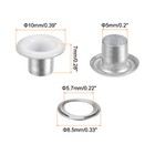 100pcs Grommets Eyelets 1 5 Inch  5mm  Hole Self Backing Eyelet White
