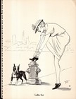 Vintage Boston Terrier Fire Hydrant Humor Print 1930s Zito Illustration 6841