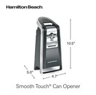 Hamilton Beach Smooth Edge Automatic Electric Can Opener  Black   Stainless