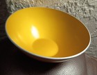 Vintage Mustard-gold Emalox Enamel Aluminum Bowl From Norway