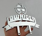 Stainless Steel Custom Plaque  Lowrider Letter head Design  Show Part Accessory 