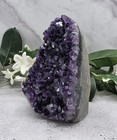 Natural Uruguay Amethyst Standing Cluster Deep Purple Crystal Specimen Geode 