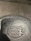 Vintage Favorite Piqua Ware Miami Double Logo 8a Cast Iron Skillet W Ghost Image