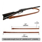 Leather Rifle Sling Shotgun Sling Strap    Brown_adjust Handmade With Swivels