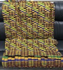 Vintage African Traditional Handwoven Kente Cloth 120    X 80    Authentic 