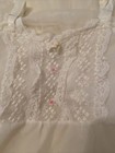 Vtg Bonnie Gay Girls White Nylon Full Slip Lace Full Circle Layered Sz 6