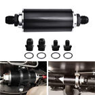 High Flow Inline Fuel Filter 100 Micron Cleanable 6an 8an 10an Adapter Universal