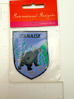 Vtg Canada International Insignia Black Bear Travel Souvenir Patch Sew-on Nos