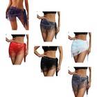 1pcs Belly Dance Hip Scarf W tassels Sequins Triangle Wrap Skirt Festival Skirts