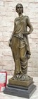 Bronze Sculpture Statue Signed Handcrafted Dalou Greek Philosopher Artwork Decor