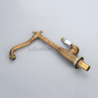 Vintage Kitchen Sink Faucet Bathroom Single Hole Ceramic Handle Swivel Mixer Tap