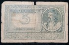 Poland 1919 5 Polskich Marek  Pick 20b  Series D  Historic Polish State Bank