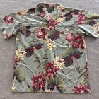 Vtg Ralph Lauren Country Shirt Mens Small Green Hawaiian Aloha Floral 90s