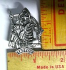 Tattoo Reaper Pin Vintage Collectible Old Pinback Jewelry  body Art  Memorabilia