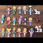 Lot Of 20 Vintage Polly Pocket Dolls   1 Compact