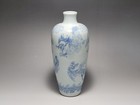 Chinese Old Ming qing Dynasty Blue And White Porcelain Vase With Dragon And Phoe