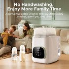 Momcozy Electric Baby Bottle Sterilizer Washer Dryer Automatic White Green