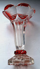 Antique Bohemian Biedermeir Glass Engraved Spa Vase C 1840
