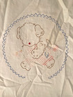 Vintage Hand Embroidered Linens 19 Pieces Lot Baby Blanket doilies tea Towel