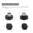 2 Piece Router Collet Kit 42999 1 4  And 42950 1 2  Fits For Porter Cable Models