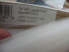 1 Bolt White Tulle 54  By 40 Yds   1 Brand New Sealed Weddings Decorations