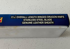 Winged Dragon Dagger Knife Stainless Steel Blade Genuine Leather Sheath
