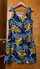 New Orleans Jazz Fest Festival Bayou Wear Dress Tie Back Streetcar Sz M Tropical