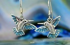 Hummingbird Earrings     925 Sterling Silver     Navajo Handcrafted     Native   