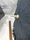 Antique Parasol Folding Carriage White Finial Wood Ribs Repair Original 