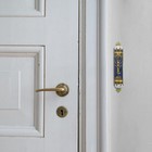 Blue Mezuzah Case With Kosher Scroll Enamel Zinc Alloy Door Jewish Decor